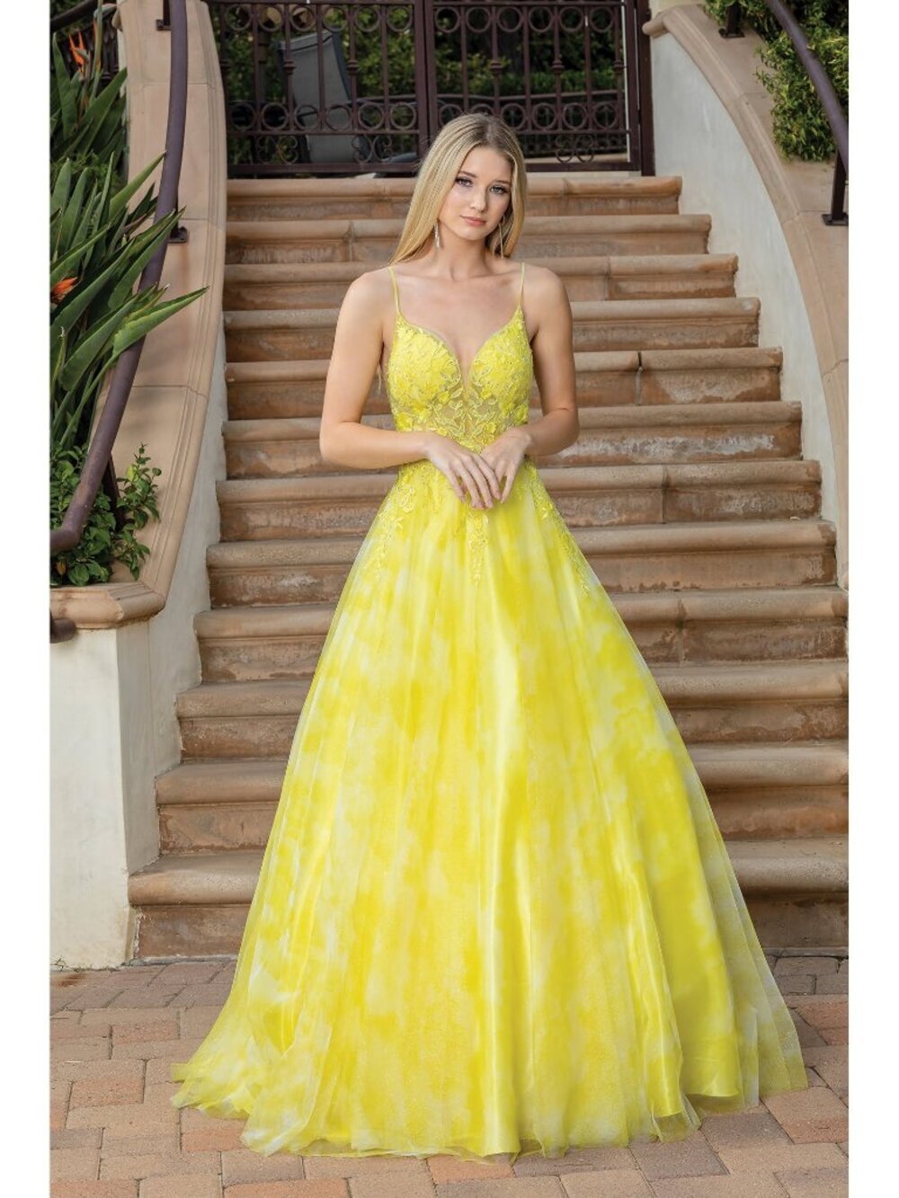 NEW YELLOW Evening Gown Floor Length Formal Elegant Stunning 4320